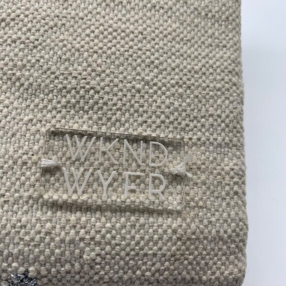 WKND WYFR Ivory Canvas and Silver Star Convertible Clutch - Picture 8 of 10